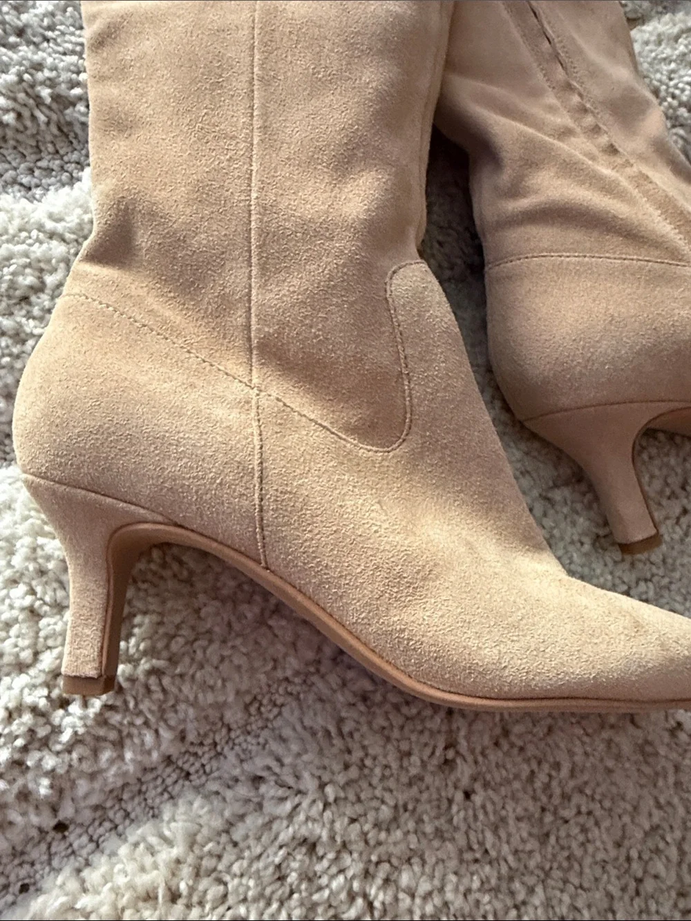 Dolce Vita Beige Suede Over-the-Knee Boots